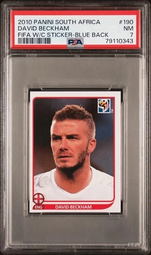 2010 Panini South Africa FIFA World Cup Sticker 190 David Beckham Blue Back