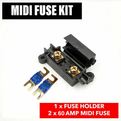 60A MIDI FUSE KIT 4 ANS Holder 7 X 60 AMP Fuses To Suit Redarc BCDC