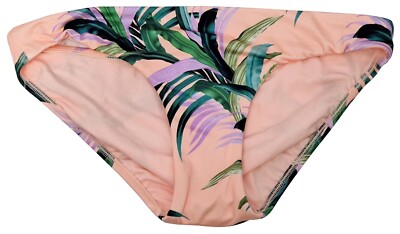 Seafolly Damen-Bikiniunterteil Swim Las Palmas pfirsichfarben mehrfarbig Blumenmuster UK 12