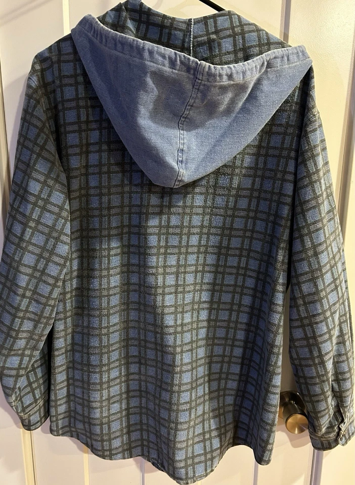 BILLABONG Maverick Shirt Jacket Large Hooded Shacket Work Shirt Vintage Surf USA - Image 2 of 4