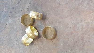 5/8 Brass Compression Ferrules, Air Compressor, Connector Tube Sleeve  5 Pack 