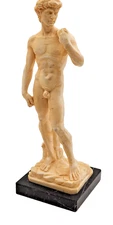 Michaelangelo's "David“ Statue - Classic Figure By A. Santini W/Marble Base