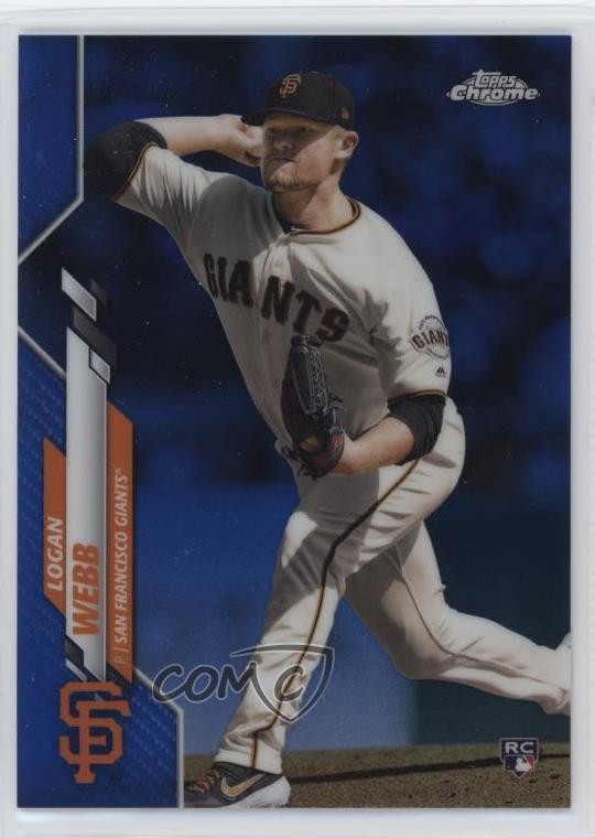2020 Topps Chrome Blue Refractor 69/150 Logan Webb #117 0jz3