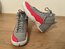 Nike Air Jordan 12 Retro Racer Pink Shoes Youth Size 5.5Y Grey Pink Sneakers