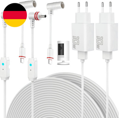 10W 7.6 M Stromkabel Und Adapter, Kompatibel Mit Ring Spotlight Cam Plus/Pro Und