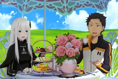 Re Zero Kara Hajimeru Isekai Seikatsu Echidna Stitched Anime Playmat Desk Mat