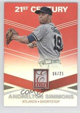 2015 Panini Elite 21st Century Red 6/21 Andrelton Simmons #173 0a1