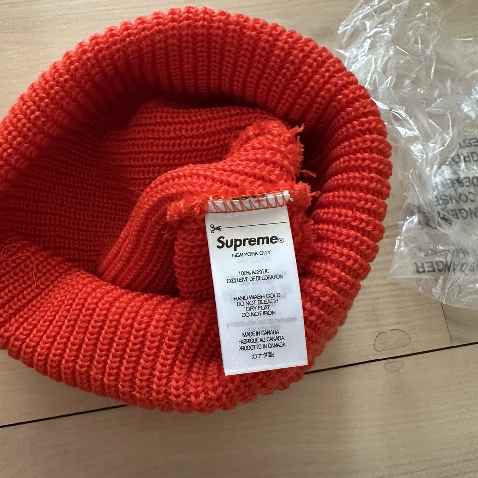 SUPREME Loose Gauge Beanie BRIGHT ORANGE - Image 3 of 3