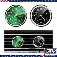 2 Pcs Stick On Dashboard Car Clock Mini Analog Quartz Luminous Self Adhesive Ai 2 Pcs Stick On Dashboard Car Clock Mini Analog Quartz Luminous Self Adhesive Ai