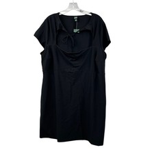 Wild Fable Womens Black Sheath Dress Short Sleeve Cut Ou Size 2X