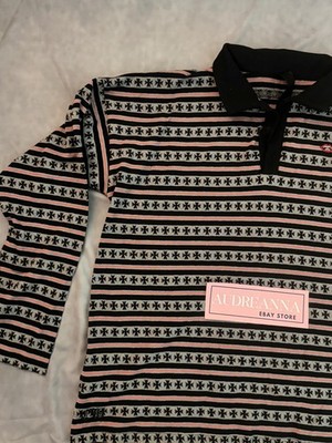 Chrome Hearts Matty Boy Rugby Polo Long Sleeve Tee Black/Red