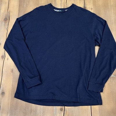 GAP Soft Everyday Long-Sleeve Tee Shirt T-Shirt 100% Cotton Men Navy Blue XL