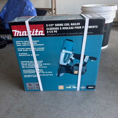#ad Makita AN613 2 1 2 in. Pneumatic 15° Siding Coil Nailer Brand New $199.99