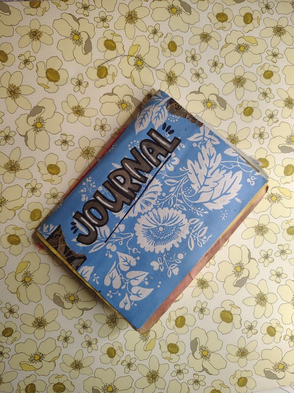 Handmade Blue Floral Junk Journal Scrapbook Album Vintage Ephemera