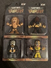 AEW Micro Brawlers Lot - Thunder Rosa, Jungle Boy, Luchasaurus, Excalibur - NEW