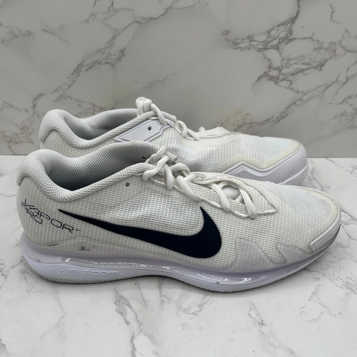 Preços baixos em NikeCourt Air Zoom Vapor Pro White Black | eBay