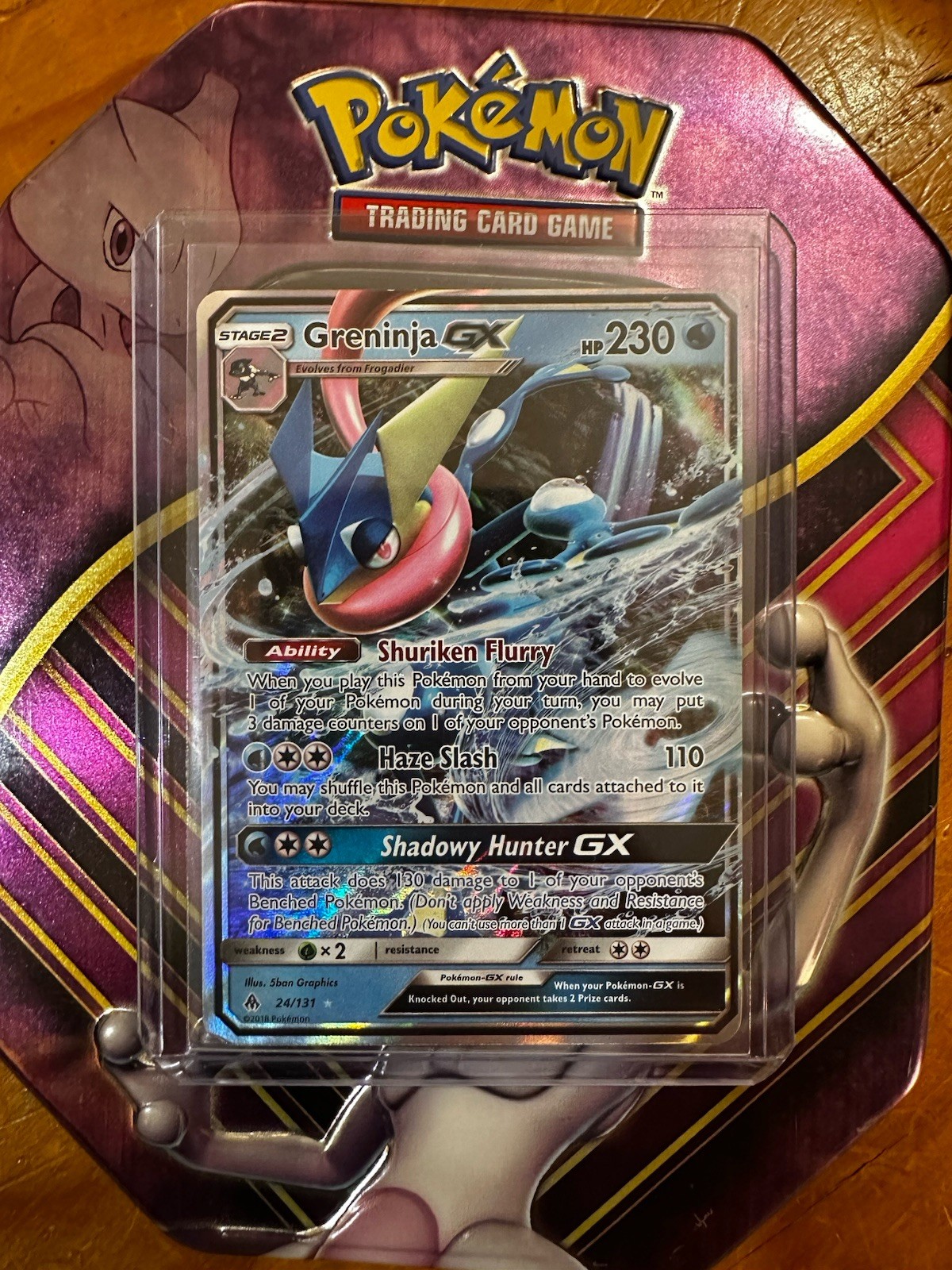 Pokemon TCG Greninja GX 24/131 SM Forbidden Light Ultra Rare Holo ENG 230 HP