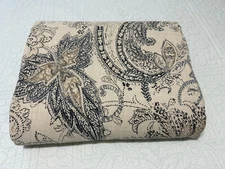 Ethan Allen Duvet Cover Paisley Floral Cotton King 102"x90" Italy