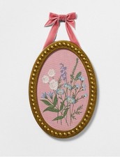 New 9.13"x12.91" Cross Stitch Floral Wall Art - Threshold by Studio McGee