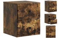 Nachttisch HäNgend Nachtschrank Nachtkommode GeräUcherte Eiche 34,5X33X40 Cm