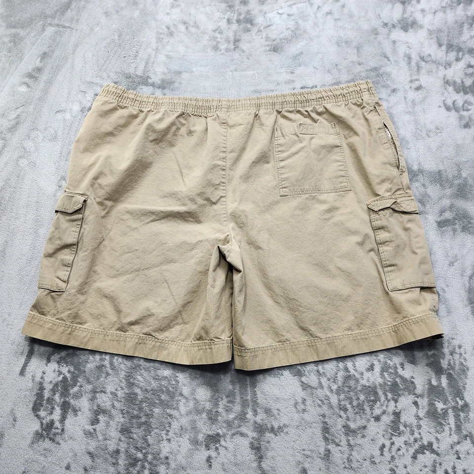 Vintage Reebok Shorts Mens 4XL Tan Khaki Cotton Cargo Pull On Casual Outdoors - Image 2 of 4
