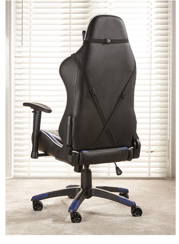 X ROCKER Agility PC Office Gaming Chair, Racing Lumbar & Neck Support - BLUE - Picture 4 of 4