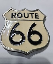 Vintage 1980s Route 66 Belt Buckle - Made In USA - Nice Condition