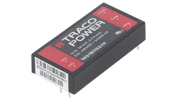 Przetwornica Dc/Dc, 30W, Uwej: 9...18VDC, Uwyj: 15VDC, Uwyj2: -15VDC THM 30-1223-image