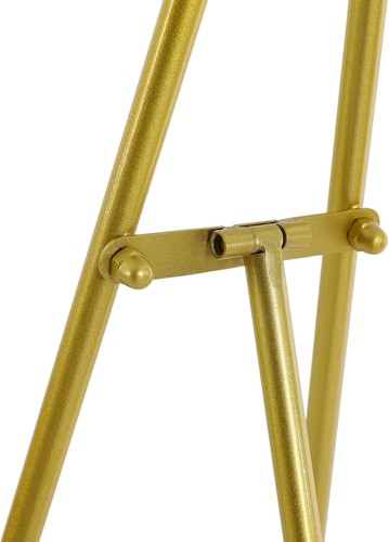 Gold Large Adjustable Floor Standing Easel for Wedding Display Metal Stand - 第 7/9 張圖片