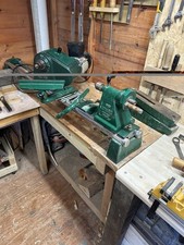 Record Power CL3/Coronet Wood Lathe with bench and tools