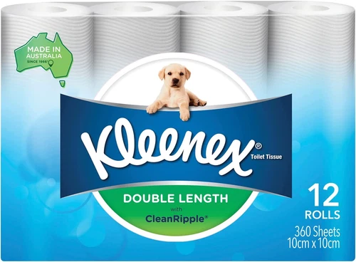 Kleenex Double Length Toilet Paper 12 Count (1X12 Rolls) - Packaging May Vary...