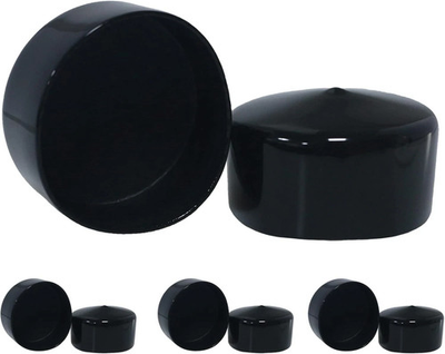 #ad 2 12 Inch Rubber Cap round 2.5 Inch Rubber End Caps PVC Flexible Protector Plas $22.19