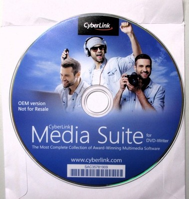 CyberLink Media Suite DVD OEM Version Disc Only (with paper sleeve) ~ Preowned