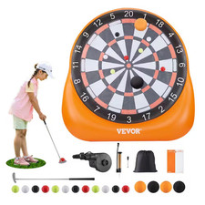 Inflatable Soccer Dart Board, over 6 Ft. Giant Board with 4 Kick Balls, 12 Tenni