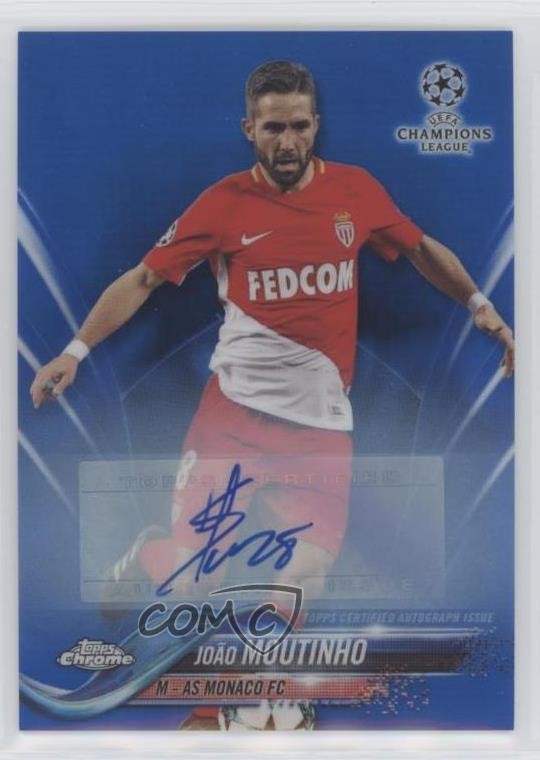 2017-18 Topps Chrome UCL Blue Refractor Auto 141/150 Joao Moutinho #26 Auto 2oz