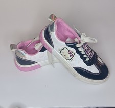 Hello Kitty Girls Court Low Top Sneakers - Navy/Pink/White - Youth Size 1