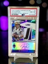 2020 Joe Burrow Auto RC Game Used NEBULA /2 Prizm PSA Chronicles POP 1 Rookie