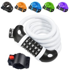 Bike Lock Bicycle Locker Combination 5 Digit 120cm/12mm Long Cycle Cable Locks