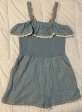 NWOT Matilda Jane Picnic In The Park Romper Girls Dream Chasers Pockets Size 14