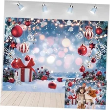 Blue Christmas Backdrop 7x5FT Winter Wonderland Photography 7x5FT: 84x60 inch