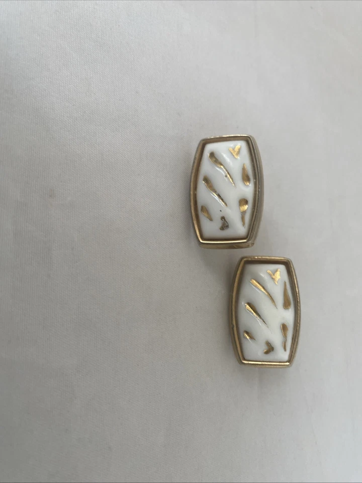 Gemelos de cerámica blanca dorado de moda para hombre Foto 3 de 4