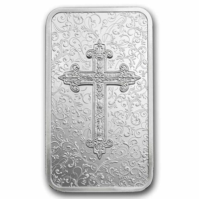 PAMP Suisse Cross of Christianity 1 oz Silver Bar - In Assay w
