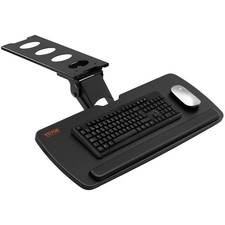Adjustable 25x9.8in Keyboard Tray with Height Angle Slide-Out Design