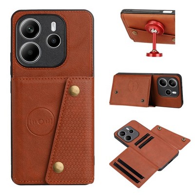 Card Wallet Case For Various Phone Car Magnetic Holder Bag Cover Back Stand Hot