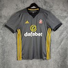Adidas Sunderland Third Shirt 2017/18 Mens Medium Football Climacool Grey Yellow