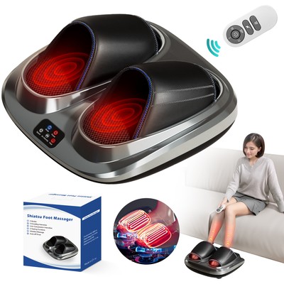 Hot Foot Massager Air Compression Foot Massager Deep Kneading Roll Precise Massa