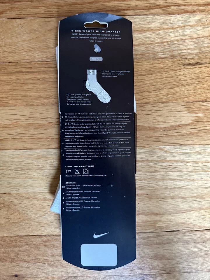 Calcetines de golf vintage Nike Tiger Woods High Quarter Augusta Masters años 90 nuevos Foto 4 de 4