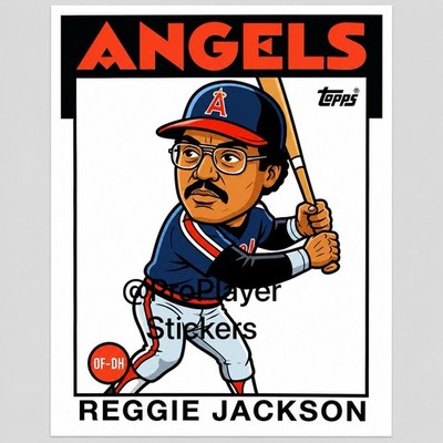   Reggie Jackson  Angels 2  Sticker  