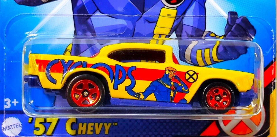2023 Hot Wheels '57 Chevy Marvel X-Men Cyclops Chevrolet Bel Air Nomad - Image 2 of 4