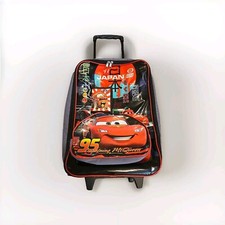 Disney Pixar Cars 2 Lightning McQueen Japan WGP Rolling Luggage Suitcase RARE